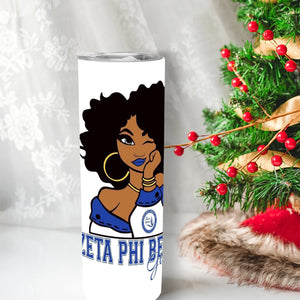 Zeta Phi Beta 20oz Straight Skinny Tumbler