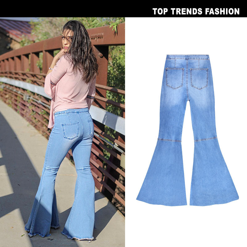 Retro High Waist Wide Leg Pants