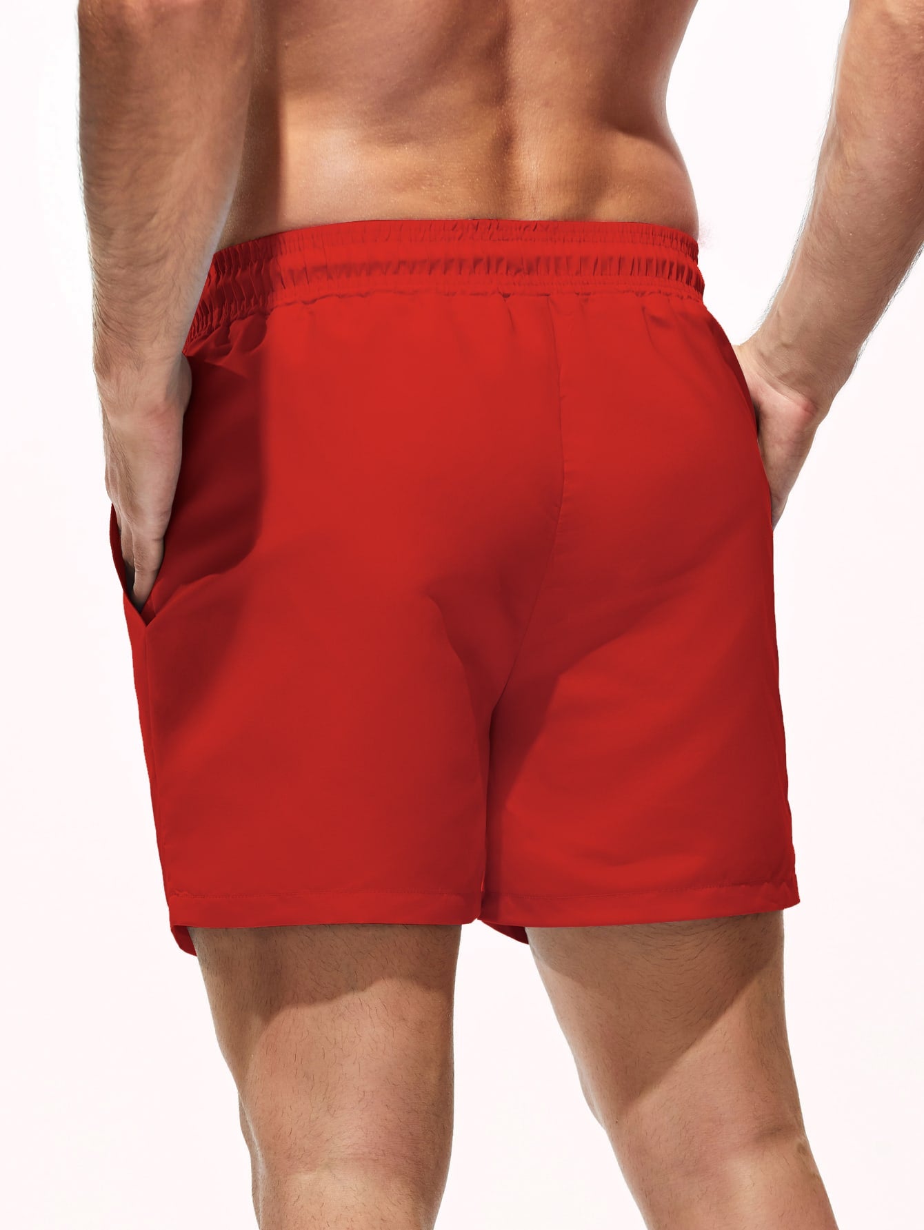 Men Solid Swim Trunks