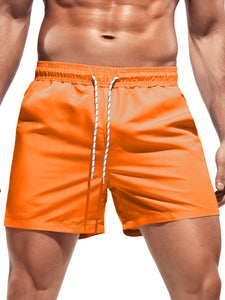 Men Solid Swim Trunks