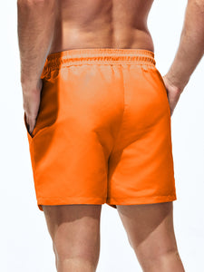 Men Solid Swim Trunks