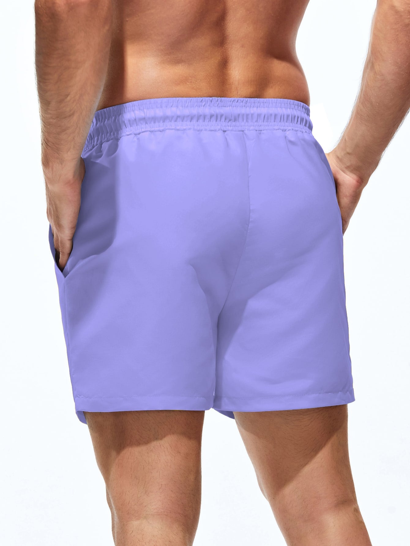 Men Solid Swim Trunks