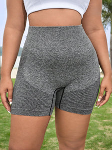 Plus Wide Waistband Sports Shorts