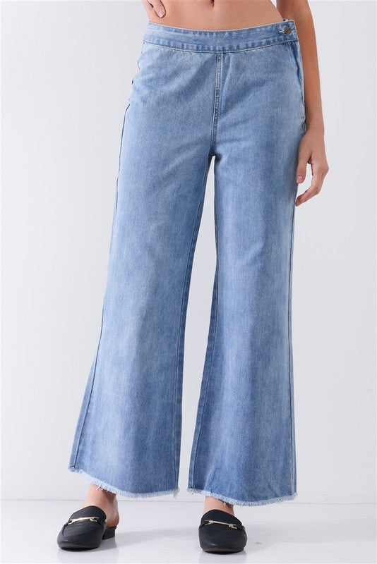 Low-Rise Basic Flare Jean Pants