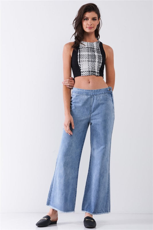 Low-Rise Basic Flare Jean Pants