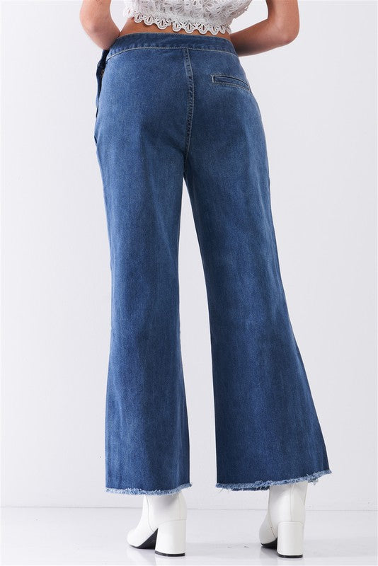 Low-Rise Basic Flare Jean Pants