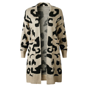 Liva Sexy Leopard Printed Cardigan Sweater