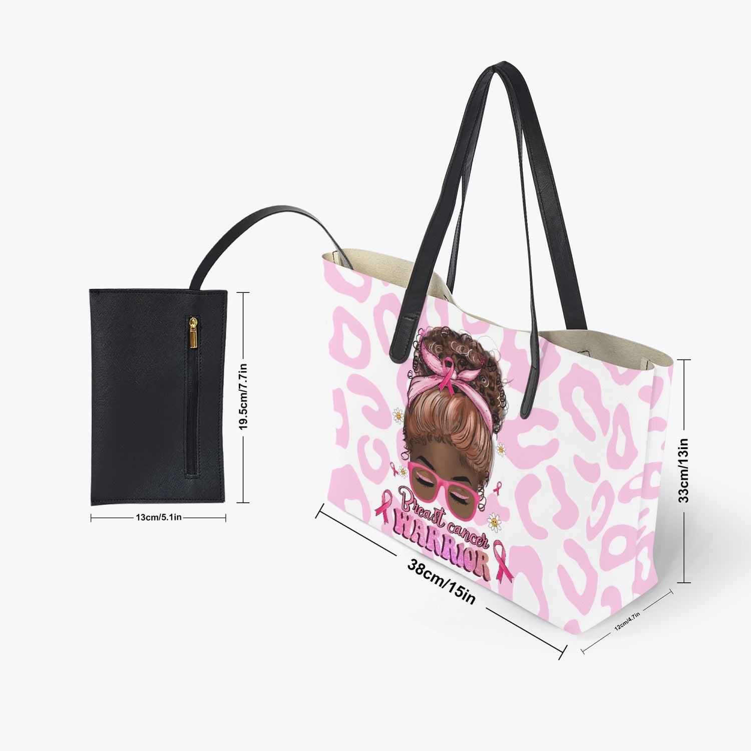 Breast Cancer Warrior Shopping Tote Bag