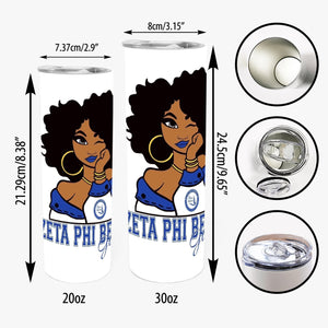 Zeta Phi Beta 20oz Straight Skinny Tumbler