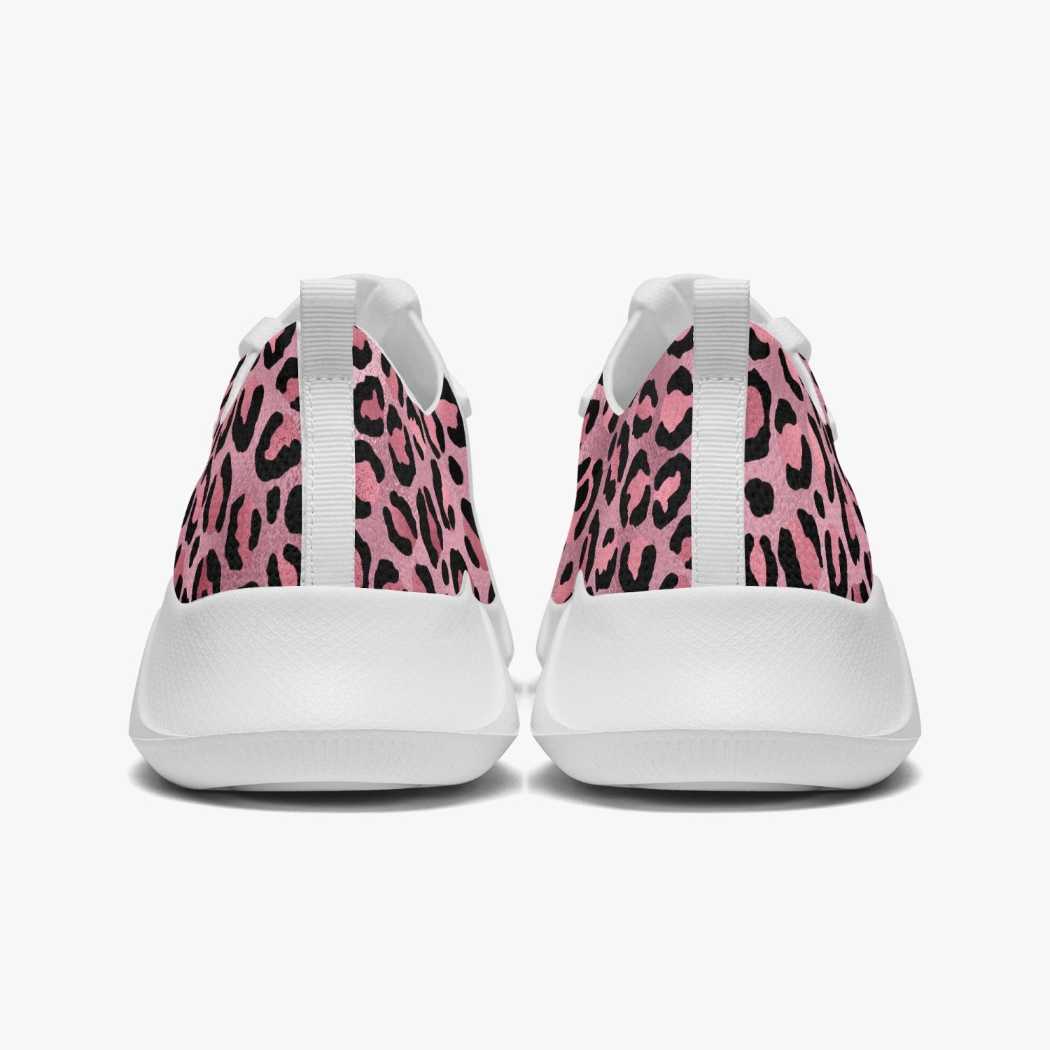 Pink Leopard Print Women's Running Shoes