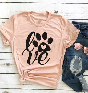 Love Paw T-Shirt Tee Women funny graphic tshirt tumblr aesthetic clothes graphic camisetas art girls tees t shirts street style