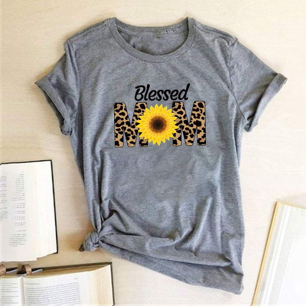 Sunflower Print Blessed MOM