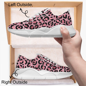 Pink Leopard Print Women's Running Shoes