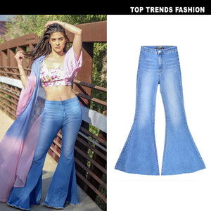 Retro High Waist Wide Leg Pants