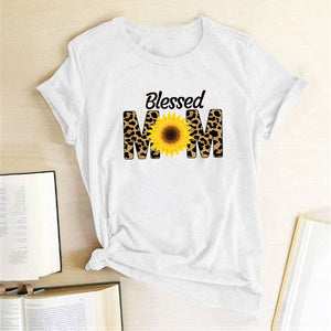 Sunflower Print Blessed MOM