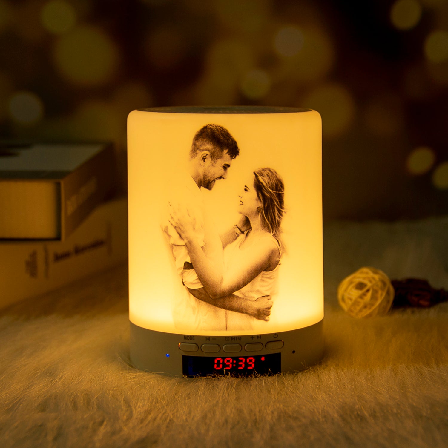 Custom Cylindrical Bluetooth Portable Speaker Lamp LED Light