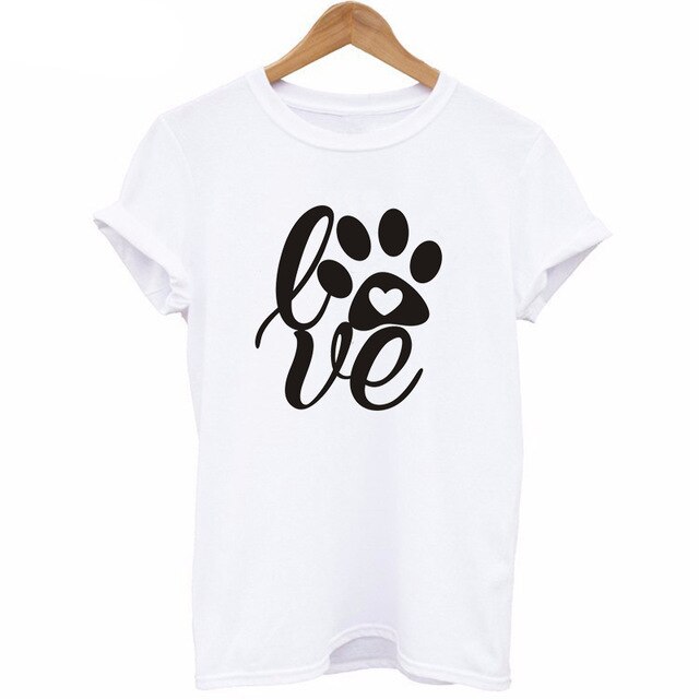 Love Paw T-Shirt Tee Women funny graphic tshirt tumblr aesthetic clothes graphic camisetas art girls tees t shirts street style