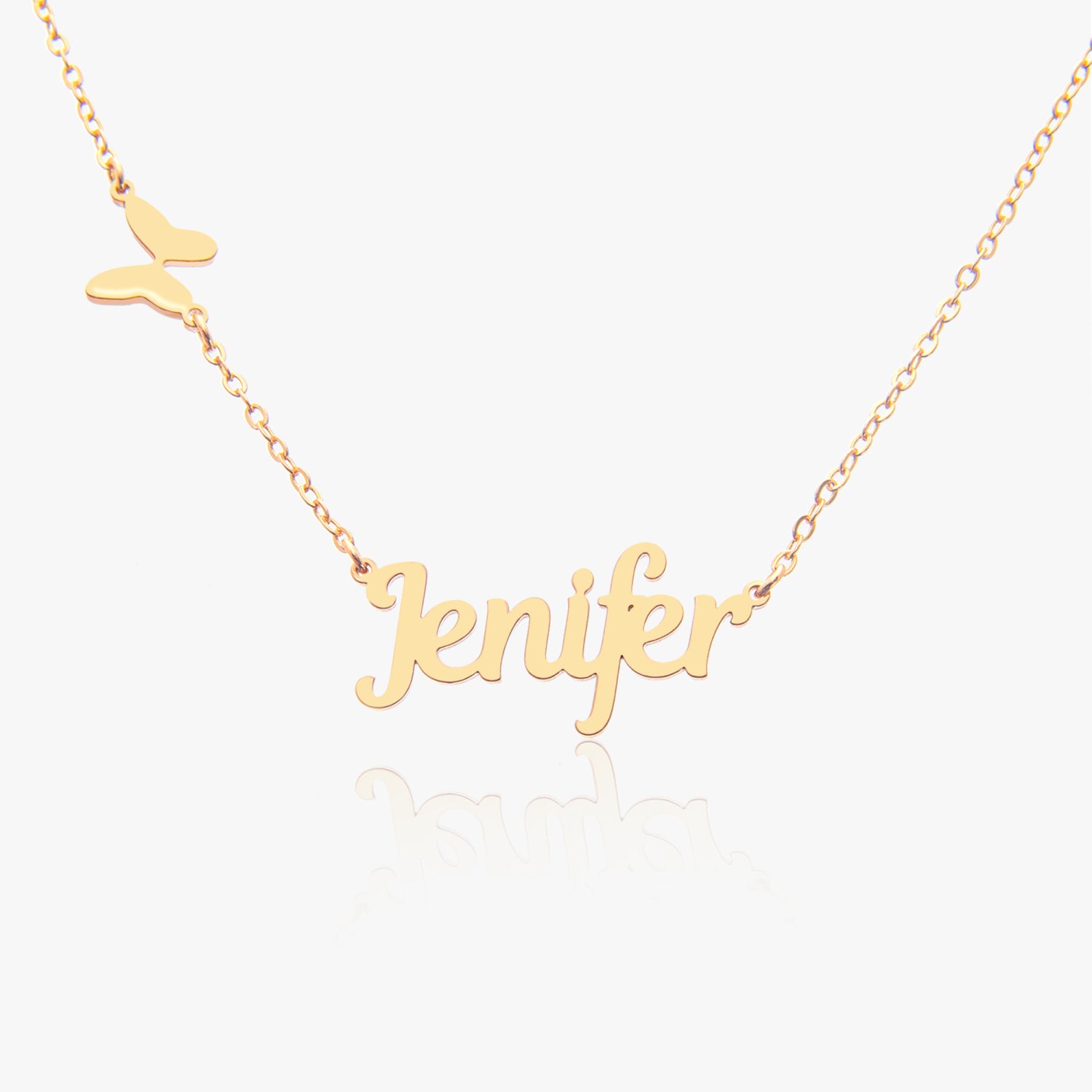 Dainty Butterfly Name Necklace