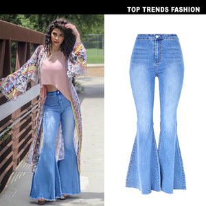 Retro High Waist Wide Leg Pants