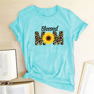 Sunflower Print Blessed MOM