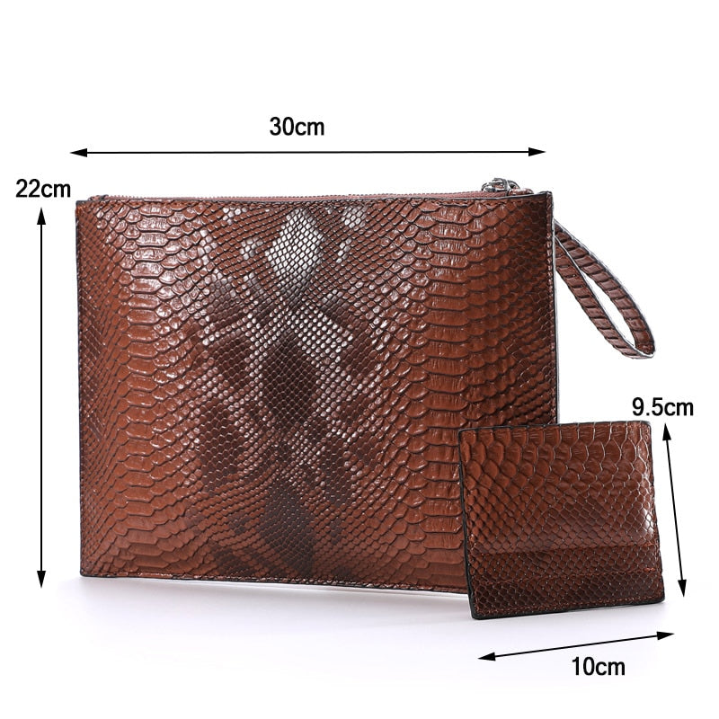 3D Python pattern Women Clutch