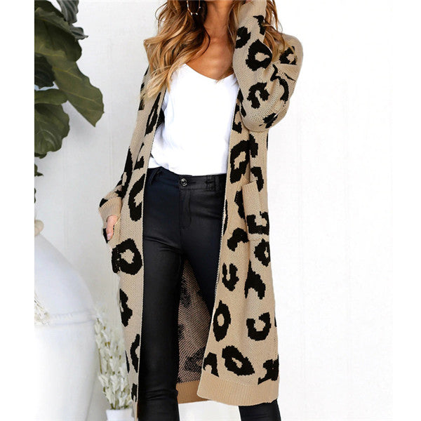 Liva Sexy Leopard Printed Cardigan Sweater