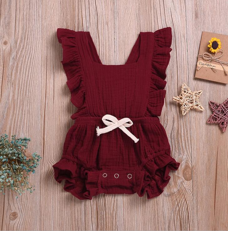 Baby Girls Ruffle Sleeveless Romper