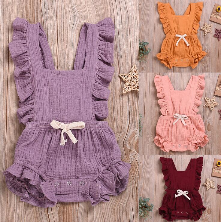 Baby Girls Ruffle Sleeveless Romper