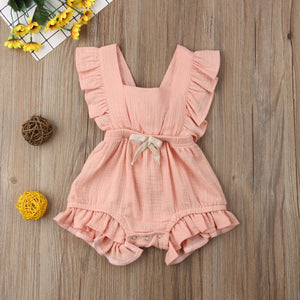 Baby Girls Ruffle Sleeveless Romper