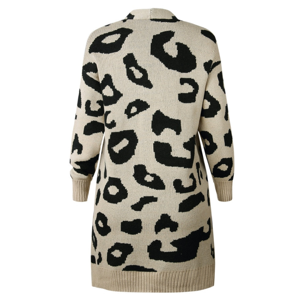 Liva Sexy Leopard Printed Cardigan Sweater