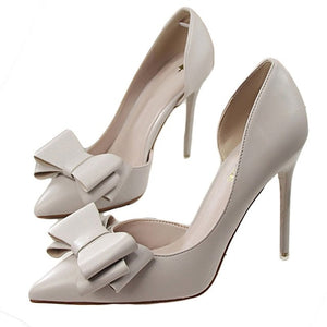 sweet bowknot high heel shoes