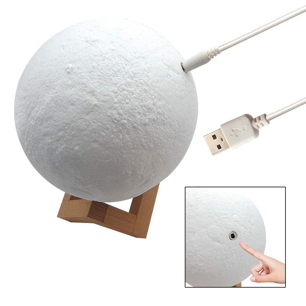 Custom 3D Printing Remote/Touch Control LED Moon Lamp