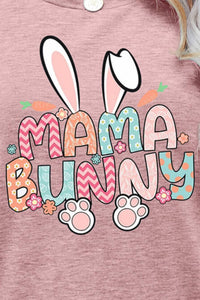 MAMA BUNNY Easter Graphic Short Sleeve Tee