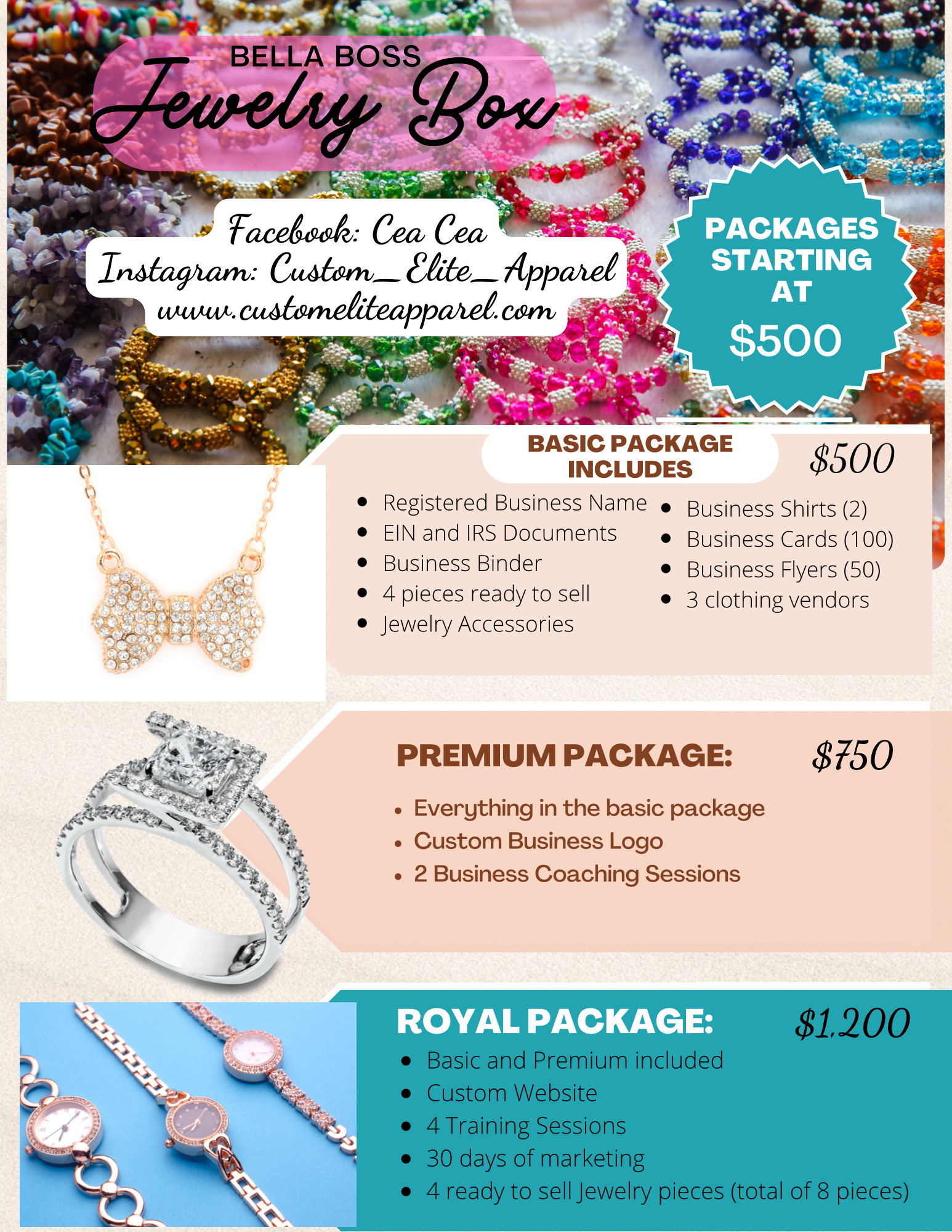 Bella Boss Jewelry Business Box