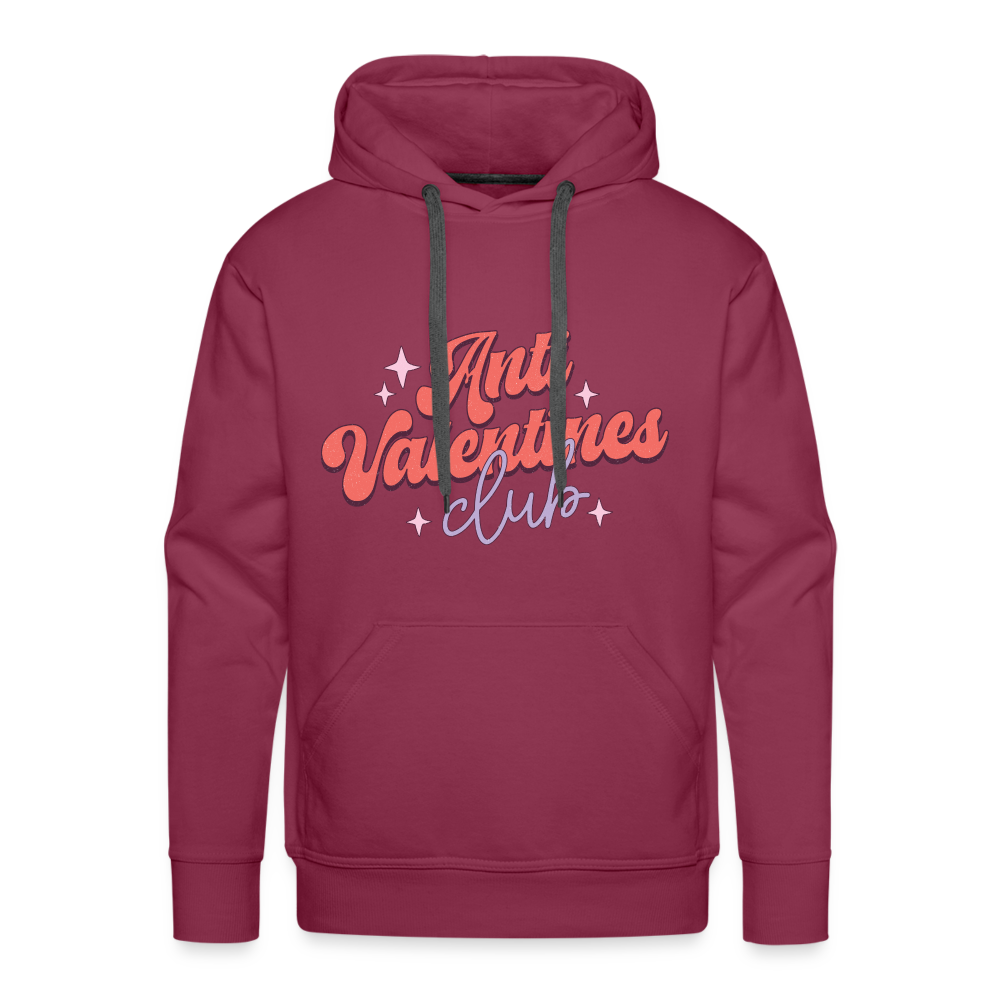 Anti Valentines Club Hoodie - burgundy