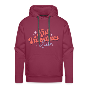 Anti Valentines Club Hoodie - burgundy