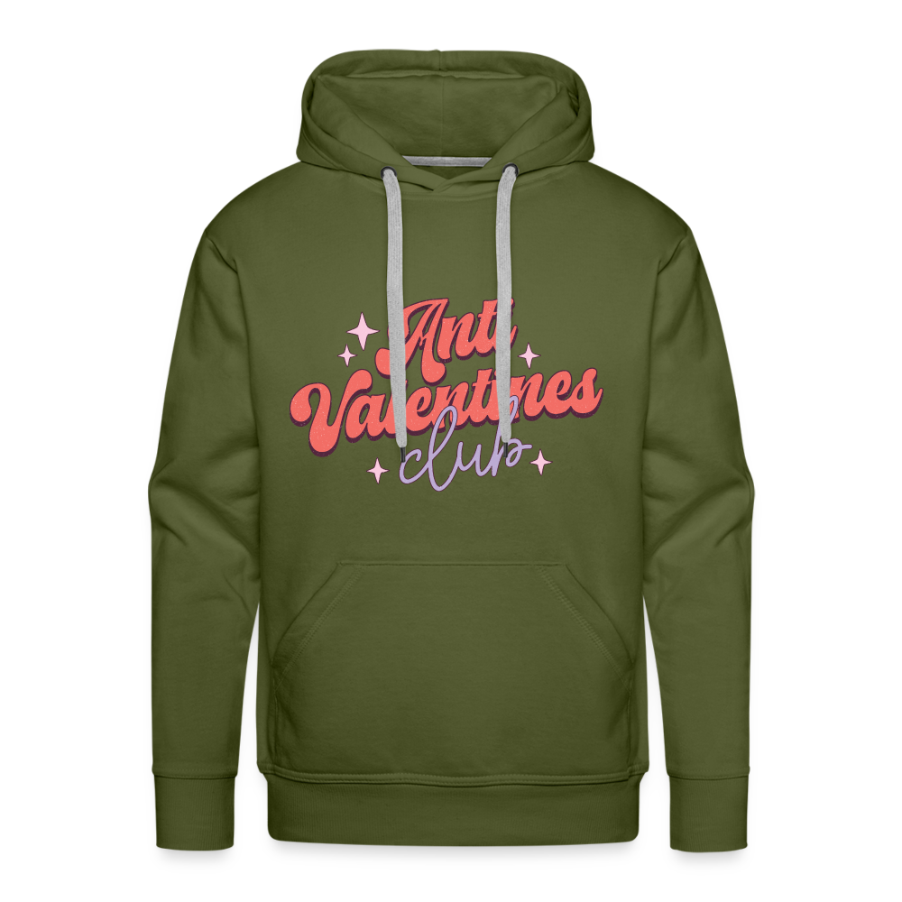 Anti Valentines Club Hoodie - olive green