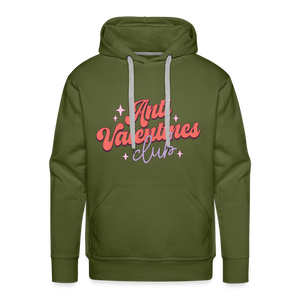 Anti Valentines Club Hoodie - olive green