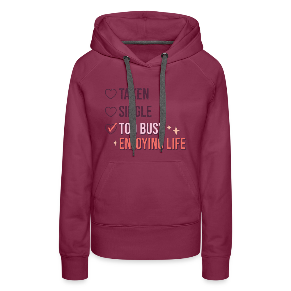 Enjoying Live Women’s Premium Hoodie - burgundy