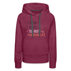 Enjoying Live Women’s Premium Hoodie - burgundy