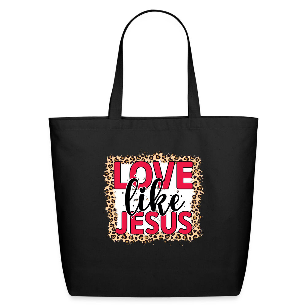 Love Like Jesus Eco-Friendly Cotton Tote - black